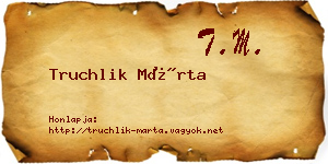 Truchlik Márta névjegykártya