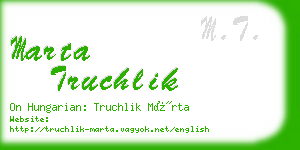 marta truchlik business card